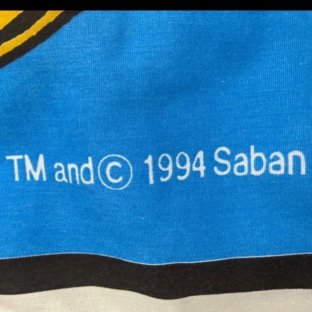 Vintage 1994 Mighty Morphin Power Rangers Twin Comforter Saban Retro Bedding